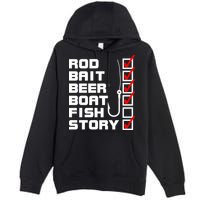 Fishing Check list Everything Checked But Fish Premium Pullover Hoodie