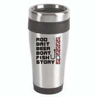 Fishing Check list Everything Checked But Fish 16oz Travel Tumbler