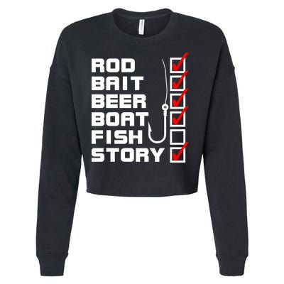 Fishing Check list Everything Checked But Fish Cropped Pullover Crew