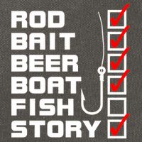 Fishing Check list Everything Checked But Fish Cotton Canvas Backpack