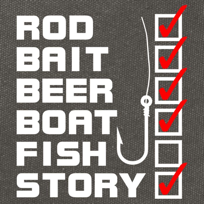 Fishing Check list Everything Checked But Fish Cotton Canvas Backpack