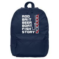Fishing Check list Everything Checked But Fish 16 in Basic Backpack