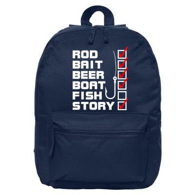 Fishing Check list Everything Checked But Fish 16 in Basic Backpack