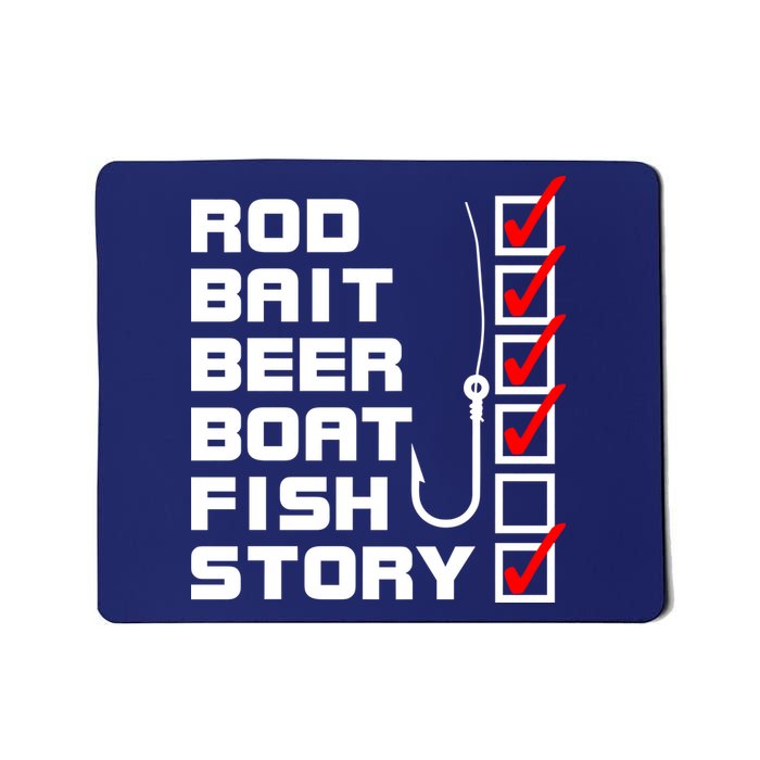 Fishing Check list Everything Checked But Fish Mousepad