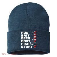 Fishing Check list Everything Checked But Fish Sustainable Knit Beanie
