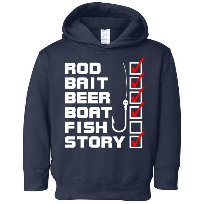 Fishing Check list Everything Checked But Fish Toddler Hoodie