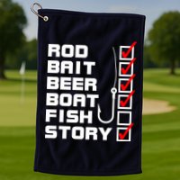 Fishing Check list Everything Checked But Fish Golf Towel