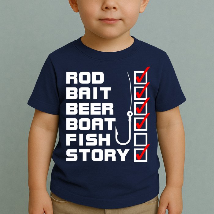 Fishing Check list Everything Checked But Fish Toddler T-Shirt
