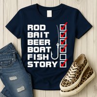 Fishing Check list Everything Checked But Fish Womens T-Shirt