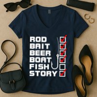 Fishing Check list Everything Checked But Fish Women's V-Neck T-Shirt