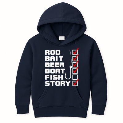 Fishing Check list Everything Checked But Fish Kids Hoodie