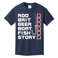 Fishing Check list Everything Checked But Fish Kids T-Shirt
