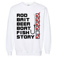 Fishing Check list Everything Checked But Fish Garment-Dyed Sweatshirt