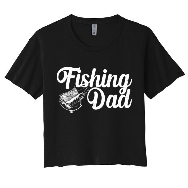 Fishing Dad Father's Day Fishing Fan Crop Top