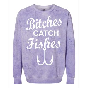 Fishing Girls Funny Colorblast Crewneck Sweatshirt