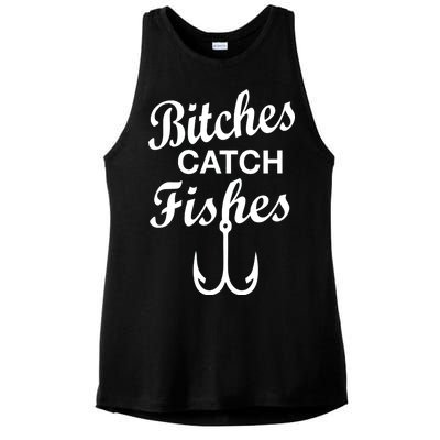 Fishing Girls Funny Ladies PosiCharge Tri-Blend Wicking Tank