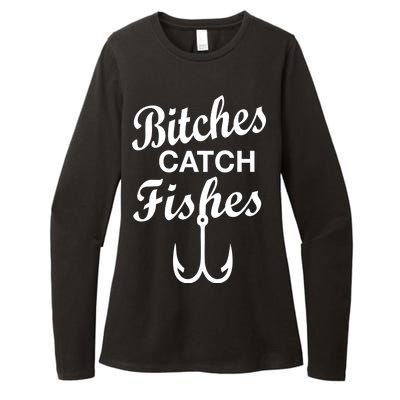 Fishing Girls Funny Womens CVC Long Sleeve Shirt