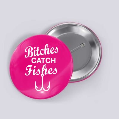 Fishing Girls Funny Button