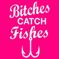 Fishing Girls Funny Button