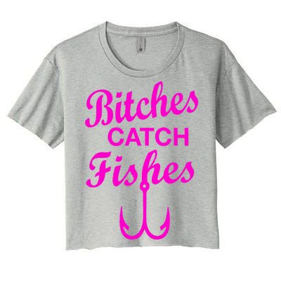 Fishing Girls Funny Women's Crop Top Tee