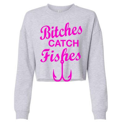 Fishing Girls Funny Cropped Pullover Crew