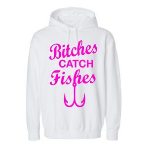 Fishing Girls Funny Garment-Dyed Fleece Hoodie