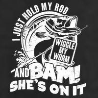 Fishing I Just Hold My Rod And Wiggle My Worm Adult Drive Performance Visor