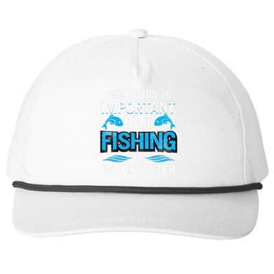 Fishing Is Important Snapback Five-Panel Rope Hat