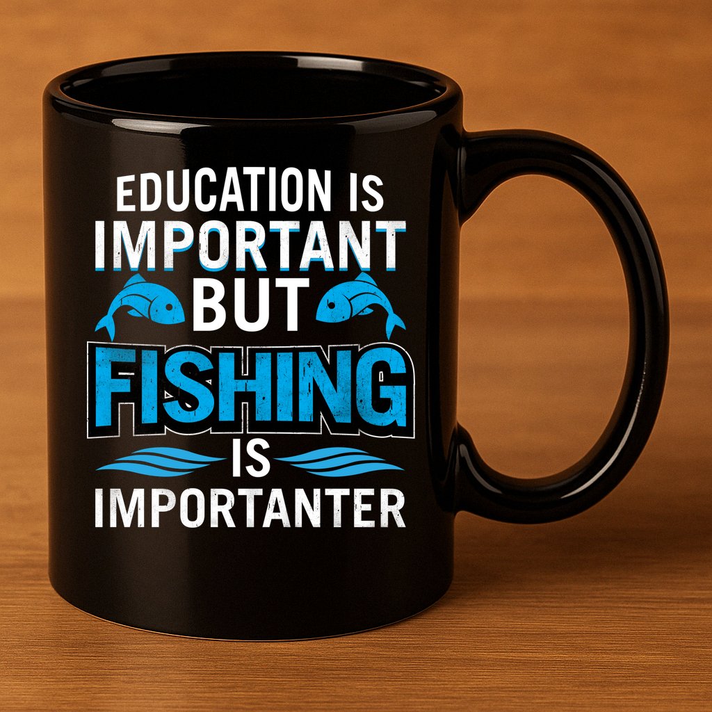 Fishing Is Important 11oz C Handle Ceramic Mug