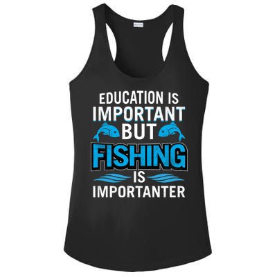 Fishing Is Important Ladies PosiCharge Competitor Racerback Tank