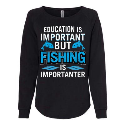 Fishing Is Important Womens California Wash Sweatshirt