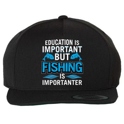 Fishing Is Important Wool Snapback Cap