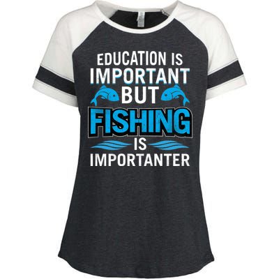 Fishing Is Important Enza Ladies Jersey Colorblock Tee