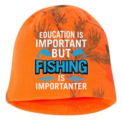 Fishing Is Important Kati - Camo Knit Beanie