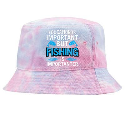 Fishing Is Important Tie-Dyed Bucket Hat