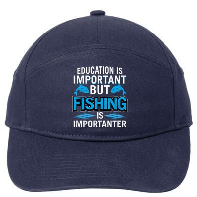 Fishing Is Important 7-Panel Snapback Hat