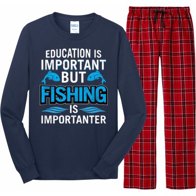 Fishing Is Important Long Sleeve Pajama Set