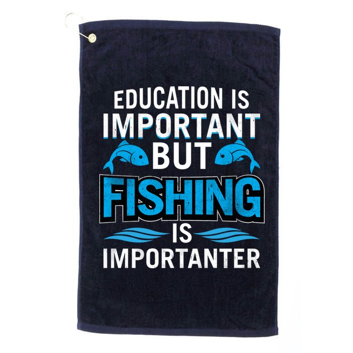 Fishing Is Important Platinum Collection Golf Towel