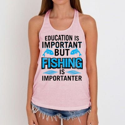 Fishing Is Important Women's Knotted Racerback Tank