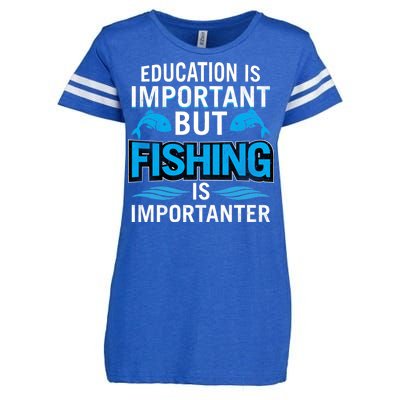 Fishing Is Important Enza Ladies Jersey Football T-Shirt