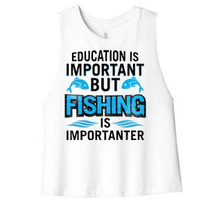 Fishing Is Important Women's Racerback Cropped Tank