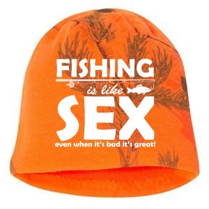 Fishing Is like Sex Kati - Camo Knit Beanie