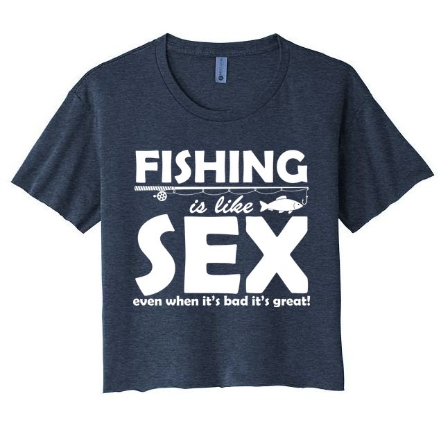 Fishing Is like Sex Crop Top