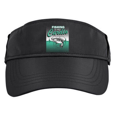 Fishing Is My Cardio Adult Drive Performance Visor