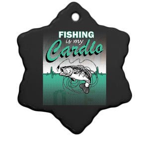 Fishing Is My Cardio Ceramic Star Ornament