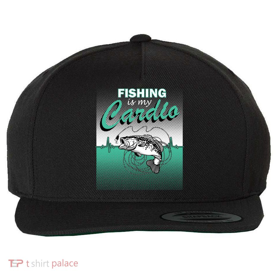 Fishing Is My Cardio Wool Snapback Cap