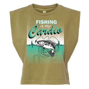 Fishing Is My Cardio Garment-Dyed Women's Muscle Tee