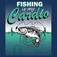 Fishing Is My Cardio 7 Panel Mesh Trucker Snapback Hat