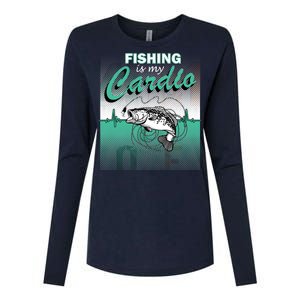 Fishing Is My Cardio Womens Cotton Relaxed Long Sleeve T-Shirt