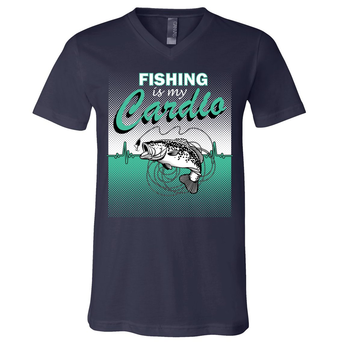 Fishing Is My Cardio V-Neck T-Shirt